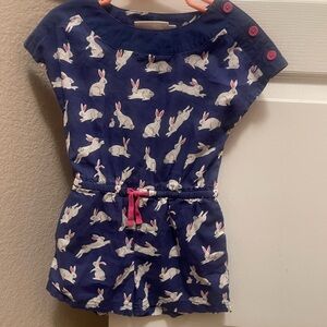 Mini Boden Navy Bunny Print Outfit